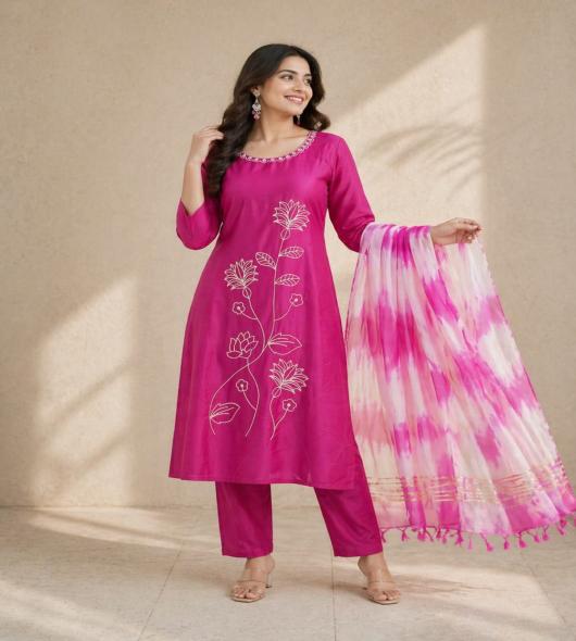 PINK KURTI SET