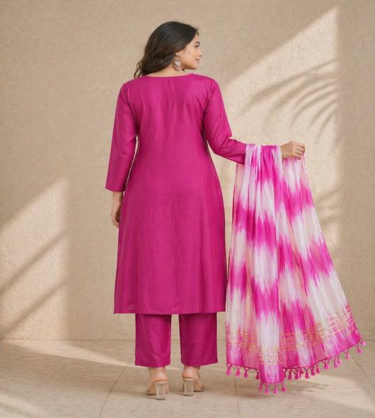 PINK KURTI SET