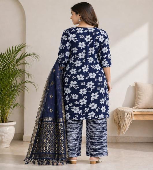 NEVY BLUE KURTI SET