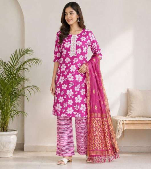 PINK KURTI SET